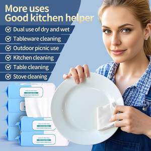 Libro de limpieza de vajilla personalizado de fábrica de canciones Limpieza de cocina <span class=keywords><strong>toallitas</strong></span> húmedas pueden degradar manchas de aceite y alta humedad - Product Image 3