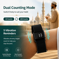 Bracelet intelligent de Dhikr islamique, compteur de Tasbih, gravure personnalisée, pour le Hajj, l'Omra, le Ramadan, cadeau, vente en gros