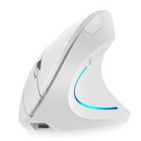 Mouse Gaming Vertikal Nirkabel Ergonomis Optik Dual Mode 6D 2.4G Antarmuka USB Lampu LED Orientasi Tangan Kanan Tersedia