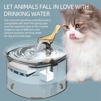 Distributeur d'eau automatique intelligent pour animaux de compagnie (oiseaux, chats) – Fonction silencieuse, rechargeable, filtre intégré, en ABS, forme carrée