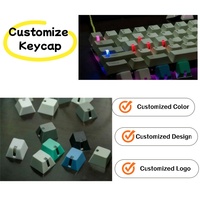 Custom High Quality Double-Shot Translucent Keycaps Frosted Translucent Keycaps Glow Keycaps Gaming Set with Macro Keys