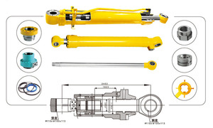 PC1250-7 PC1200 bùng nổ xi lanh ass'y cánh tay xô xi lanh Assy 707-01-0j450 707-01-0ca90 máy xúc xi lanh - Product Image 6
