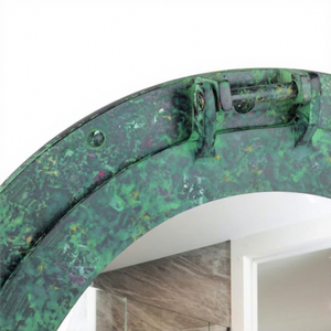 Algae Green Nautical Ship's Porthole Window <b>Mirror</b> Frame Coastal Wall Decor Marine Round <b>Hanging</b> <b>Mirror</b> - Product Image 2