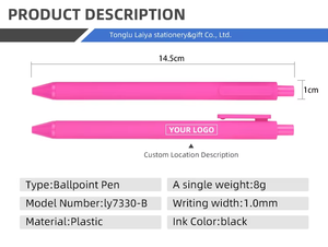 BKS الرياضية القابلة للتمدد رخيصة متعددة الألوان حلوى الماكارون الترويجية بألوان قوس قزح هدية شعار القلم - Product Image 3