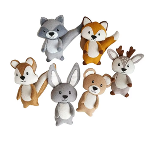 ตุ๊กตาสัตว์ป่าทำจากผ้าสักหลาด กระรอก แรคคูน สุนัขจิ้งจอก สกุน หมี กวาง หนูแฮมสเตอร์ กระต่าย บีเวอร์ ตุ๊กตาเย็บติดกัน - Product Image 1