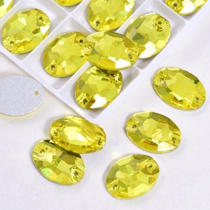 Strass à coudre Ovale en Cristal OLeeya à Dos Plat, 2 Trous, Pierres en Verre de Haute Qualité à Coudre, Accessoires de Couture pour Vêtements - Product Image 4