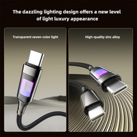 Nuevo Cable de Carga Rápida PD de 60W con Cubierta de Nailon TPE 3A 5A, Diseño Hueco, Tipo C a Tipo C para iPhone 16 15