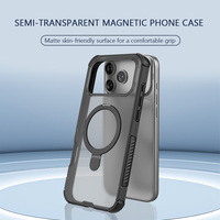 Coque de téléphone antichoc en TPU et PC pour iPhone 17 Pro Max 18 Pro Max avec support anneau et support magnétique pour recharge sans fil