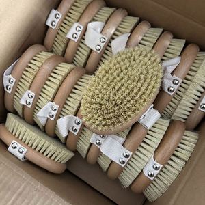 Cepillo Ovalado de Madera al por Mayor con Cerdas Naturales de Sisal para Exfoliación Corporal y Cuidado de la Piel en el Baño - Product Image 6