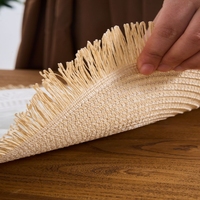 Vente en gros d'usine, sets de dessous-de-plat ronds tressés de style nordique, dessous-de-plat individuels pour la salle à manger