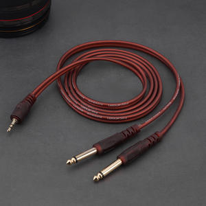 3.5mm To Dual 6.5mm Audio <b>Cable</b> Male To Male Splitter Adapter For Headphone Mixing Console Speaker Sound Card Gold Plated - Product Image 1