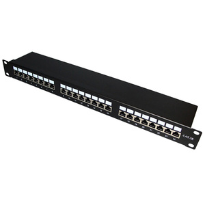 Panneau de brassage réseau blindé 24 ports 1U 19 pouces monté en rack <span class=keywords><strong>Cat</strong></span> 5e/<span class=keywords><strong>Cat</strong></span> 6/<span class=keywords><strong>Cat</strong></span> <span class=keywords><strong>6A</strong></span> Noir Ports <span class=keywords><strong>RJ</strong></span> <span class=keywords><strong>45</strong></span> pour rack de serveur Centre de données - Product Image 4