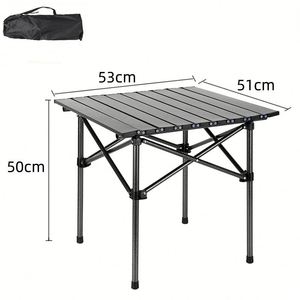 Table de camping pliable moderne en métal, légère et durable, pour une utilisation en extérieur, au gymnase et à la plage - Product Image 1
