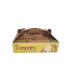 Factory price personalized food grade take away churros box paper food box