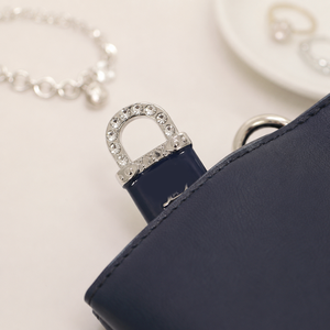 Prêt à expédier : Cadenas de luxe Mandarin Orange, haut de gamme, <span class=keywords><strong>chic</strong></span>, avec diamants étincelants et logo métallique de créateur - Product Image 4