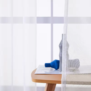 Rideaux de fenêtre en tulle blanc bon marché en gros, élégants draperies en tulle pour la décoration de la maison et du salon - Product Image 3