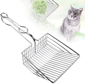 Pelle profonde à Long manche, pelle à litière en métal pour chat - Product Image 1