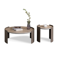 Tables basses rondes en pierre frittée uniques et luxueuses modernes pour le salon, usage domestique