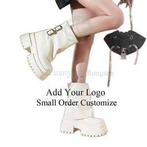 Botas de Mujer con Tacón Alto y Plataforma, Estilo Moderno, con Abertura en la Parte Superior - Product Image 5