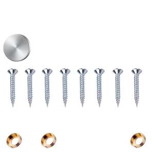 LECHEN 20 sets spiegelschroeven gepolijste dopafdekkingen decoratieve spijkers ringen meubelbeslag CNC & voor machinaal bewerkt - Product Image 1