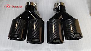 In Super Offerta Terminale di Scarico a Doppia Uscita Stile X Y in Acciaio Inox e Fibra di Carbonio per Modifica BM*W X3 X4 X5 M2 M3 - Product Image 4