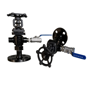 레벨 게이지 오프셋 스테인리스 스틸 탄소강 콕 밸브 (리플렉스 투명 유리 레벨 게이지용) - Product Image 3