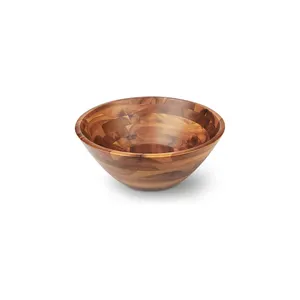 Wooden Single Salad Bowl Acacia Wood Serving Bowl For Fruits Or Salads