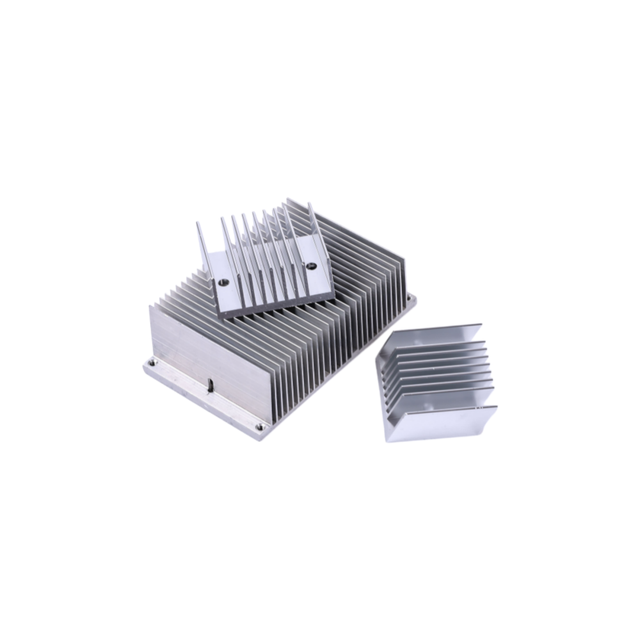 6063 Extruded Dense Fin Aluminum Heatsink With Mounting Holes for Power Inverter for Power Inverter Servo Driver Cooling