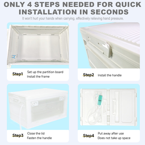 Kotak hidrogen Nebulizer hewan peliharaan yang direkomendasikan dokter hewan, penyangga pernapasan untuk kucing/anjing, ruang transparan dapat dilipat - Product Image 6