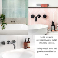 Meilleures ventes WaterMark AU Robinet de salle de bain mural en acier inoxydable 304 brossé, mitigeur de douche et de lavabo encastré