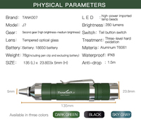 TANK007 J7 senter identifikasi giok LED tahan air lampu obor sorot untuk batu permata lampu penerang penilaian