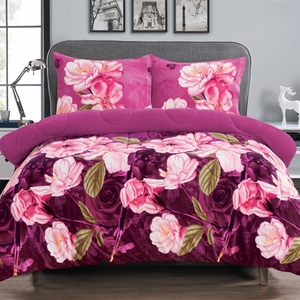 3 miếng flannel lông cừu borrego Sherpa Chăn siêu mềm ấm chăn đảo ngược nữ hoàng Kích thước vua - Product Image 6