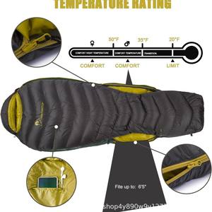 Saco de dormir Woqi Mummy Down de 215 cm (85 pulgadas), ultraligero y cálido para acampar al aire libre para adultos - Product Image 4