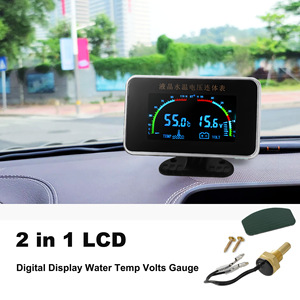 Cnspeed 2 in 1 เครื่องวัดอุณหภูมิน้ำและแรงดันไฟฟ้าแบบ LCD สำหรับรถยนต์ รถบรรทุก ยานยนต์ทางวิศวกรรม และยานยนต์ทางการเกษตร - Product Image 5
