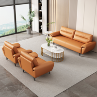Ensemble canapé de réception et table basse trois places, salon, salle de conférence, cuir PU, structure métallique, idéal pour les hôtels, les restaurants, les cafés