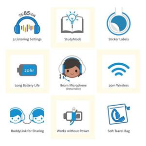 Casque Bluetooth pour enfants, sans fil, à réduction de bruit, stéréo, son HD, sans BPA, sans phtalates, pour les voyages - Product Image 6