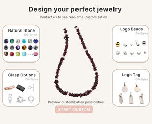 Collar de Perlas de Agua Dulce y Virutas de Granate Natural Metafísico, Joyería Curativa para el Día de la Madre y Promociones de Cumpleaños - Product Image 5