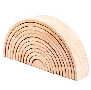 Haute qualité 1:8 Montessori <span class=keywords><strong>12</strong></span> pièces <span class=keywords><strong>en</strong></span> <span class=keywords><strong>bois</strong></span> <span class=keywords><strong>arc</strong></span>-<span class=keywords><strong>en</strong></span>-<span class=keywords><strong>ciel</strong></span> bloc de construction début éducatif pile jouets pour enfants Juguetes Para Los Ninos - Product Image 2