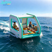 Jooloog Nouveau Design Forme Carrée avec EVA Antidérapant Bateau Gonflable Électrique pour Loisirs