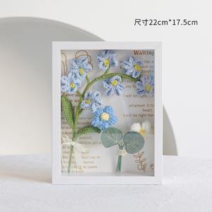 Flor de hilo de ganchillo hecha a mano, producto terminado, girasol tejido, ramo de flores eternas, adorno colgante para marco de fotos - Product Image 5