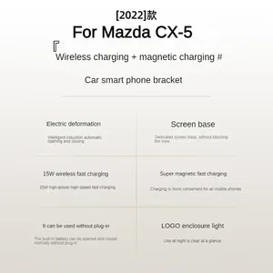 Soporte para Teléfono con Cargador Inalámbrico para Pantalla de Coche <span class=keywords><strong>Mazda</strong></span> CX5 <span class=keywords><strong>CX</strong></span>-<span class=keywords><strong>5</strong></span> <span class=keywords><strong>2022</strong></span>, Modificación de Navegación <span class=keywords><strong>Interior</strong></span>, Tamaño de 10.25 Pulgadas - Product Image 4