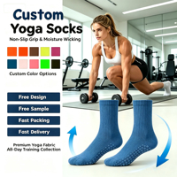 Chaussettes de yoga et de Pilates pour femmes, en coton respirant, antidérapantes, tricotées, écologiques, à compression, pour jeunes, collection été