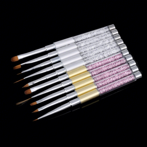 Lot de 5 pinceaux pour nail art – Outils de manucure professionnels en nylon pour liner, pinceaux ronds et plats, peinture couleur, décoration florale, sculpture de cristaux et photothérapie - Product Image 5