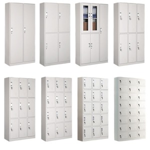 Steel <b>Lockers</b> Four Door With Locks Six Door Storage Cabinet Disassembled Assembled Sheet Metal Cabinet For Staff Dormitories - Product Image 3