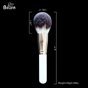 Strumenti cosmetici singolo grande grande vegano morbido oro <span class=keywords><strong>bianco</strong></span> kabuki viso fard polvere sciolta trucco pennello trucco - Product Image 3
