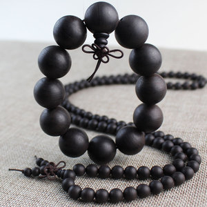 Vietnamese Agarwood Prayer Beads <b>Bracelet</b> 12mm <b>Ball</b> Shape Unisex Religious Ceremony Jewelry Ethnic Style SCX01 - Product Image 1