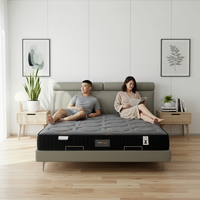 Matelas hybride de taille unique en mousse à ressort de qualité supérieure ignifuge pour chambre d'hôtel Matelas sans bruit