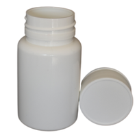 90ml HDPE bouteille en plastique pour médecine solide pilule comprimé capsule vitamine poudre avec bouchon à vis en aluminium scellage à chaud vente en gros