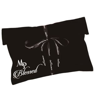Pochette en velours avec ruban imprimé logo personnalisé, sac à main, vêtements, luxe, coton noir, écologique, durable, emballage cadeau pour cheveux - Product Image 2