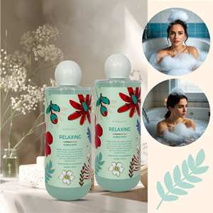 Gel de baño refrescante OEM Rose Honey Chamomile con tapa de bola sin parabenos vegano al por mayor baño de espuma relajante para adultos - Product Image 1